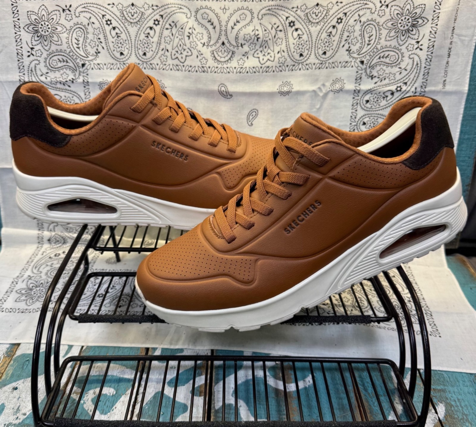 Skechers Uno Suited on Air Harry Kane Fashion/Trainers Chestnut Men 10.5 Worn 1X