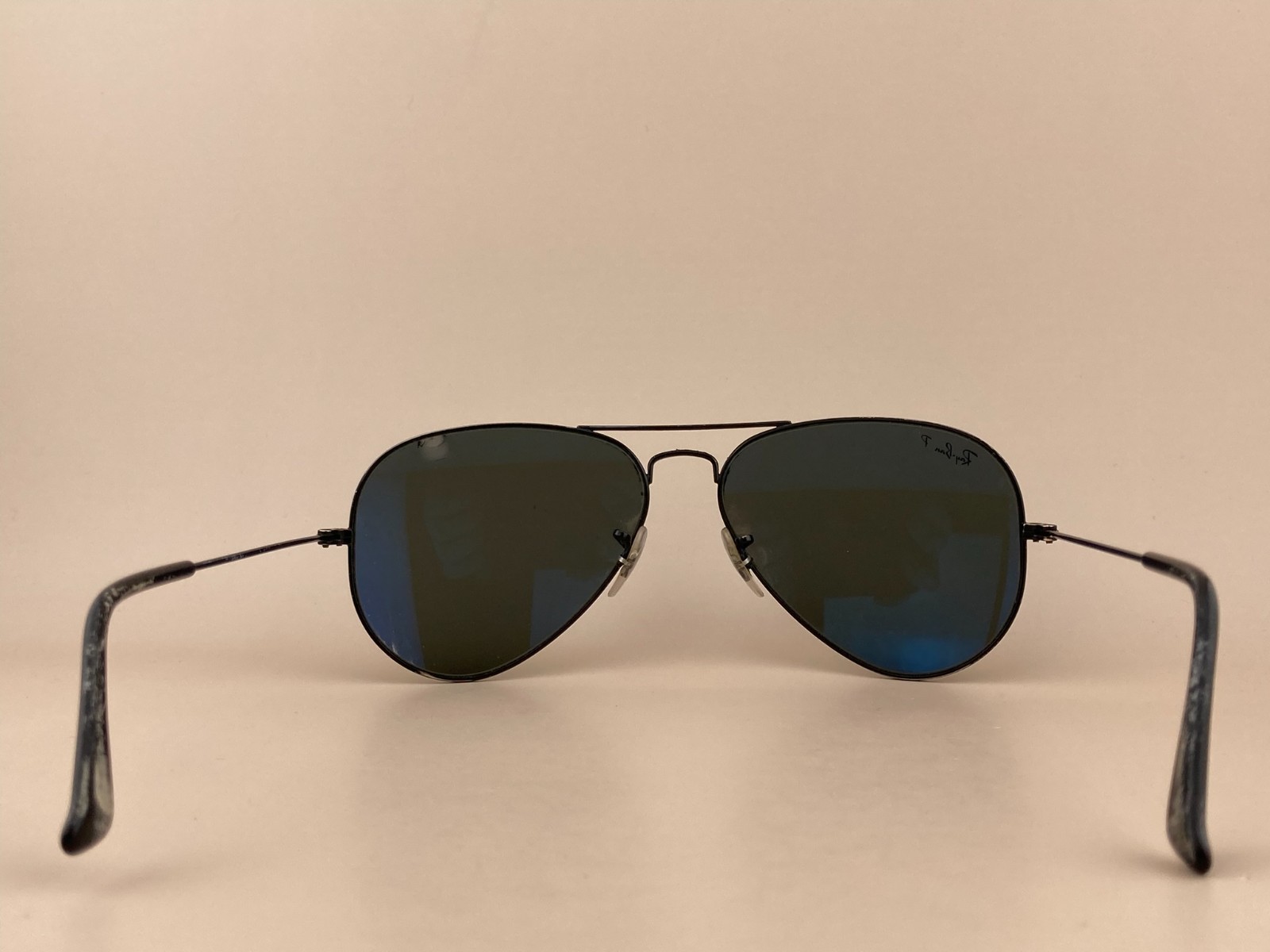 Ray Ban Sunglasses Black Aviators 59-15-125mm Gray Vintage Lenses SEE*