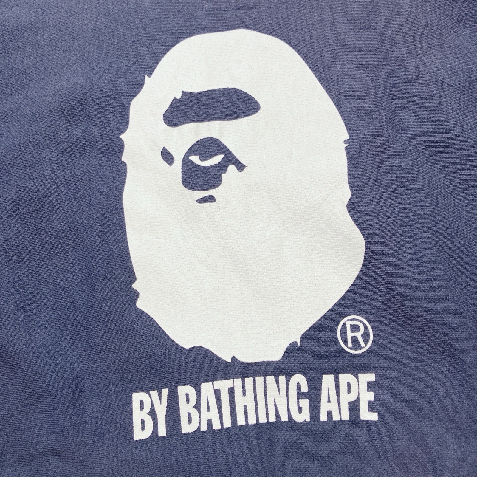 A BATHING APE Champion Reverse Weave Logo Print Sweatshirt Men’s Size XL Japan