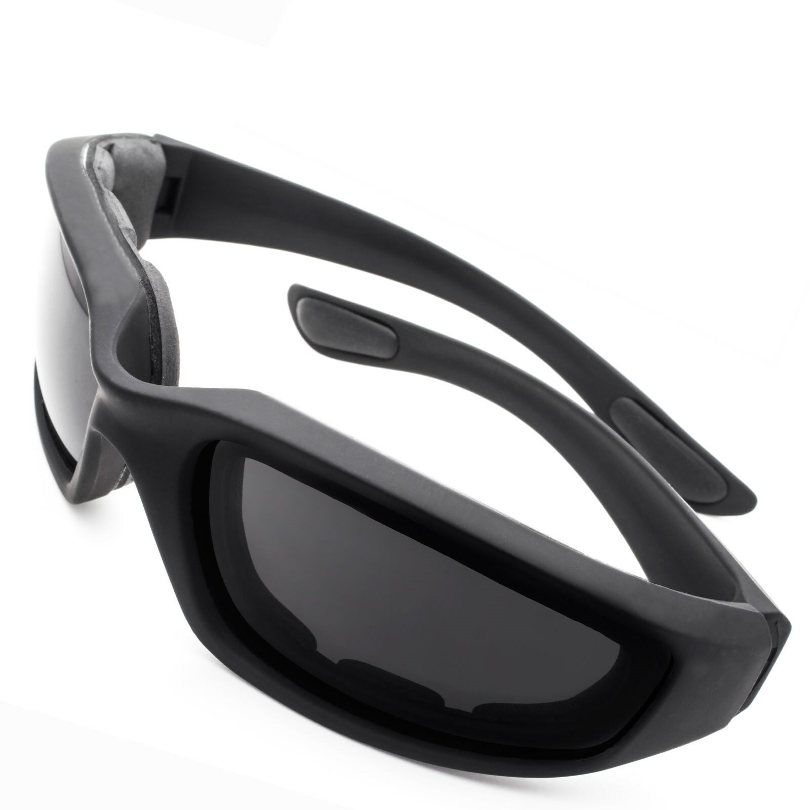 Gray Chopper Foam Padded Motorcycle Riding Glasses Sunglasses Windproof Goggles
