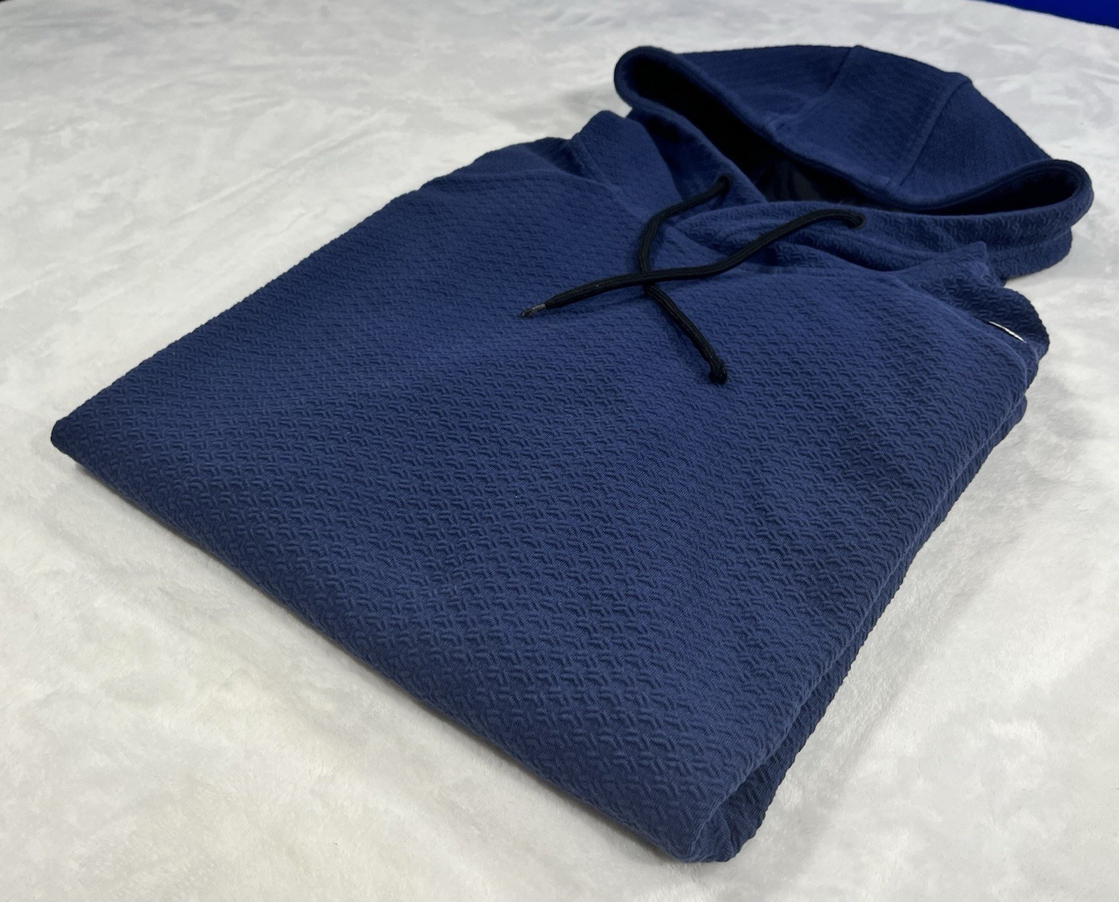 UNRL Elevation Hoodie Men’s Sz L Blue Textured Performance Sweatshirt Pullover