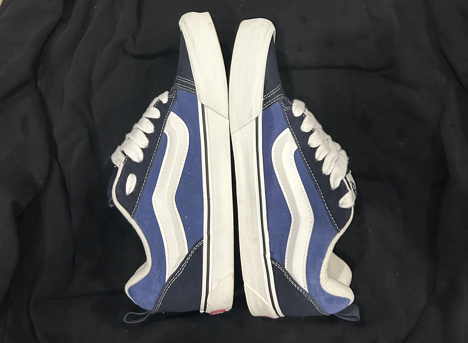 Vans Knu Skool Shoes blue/black/white Size 10.5