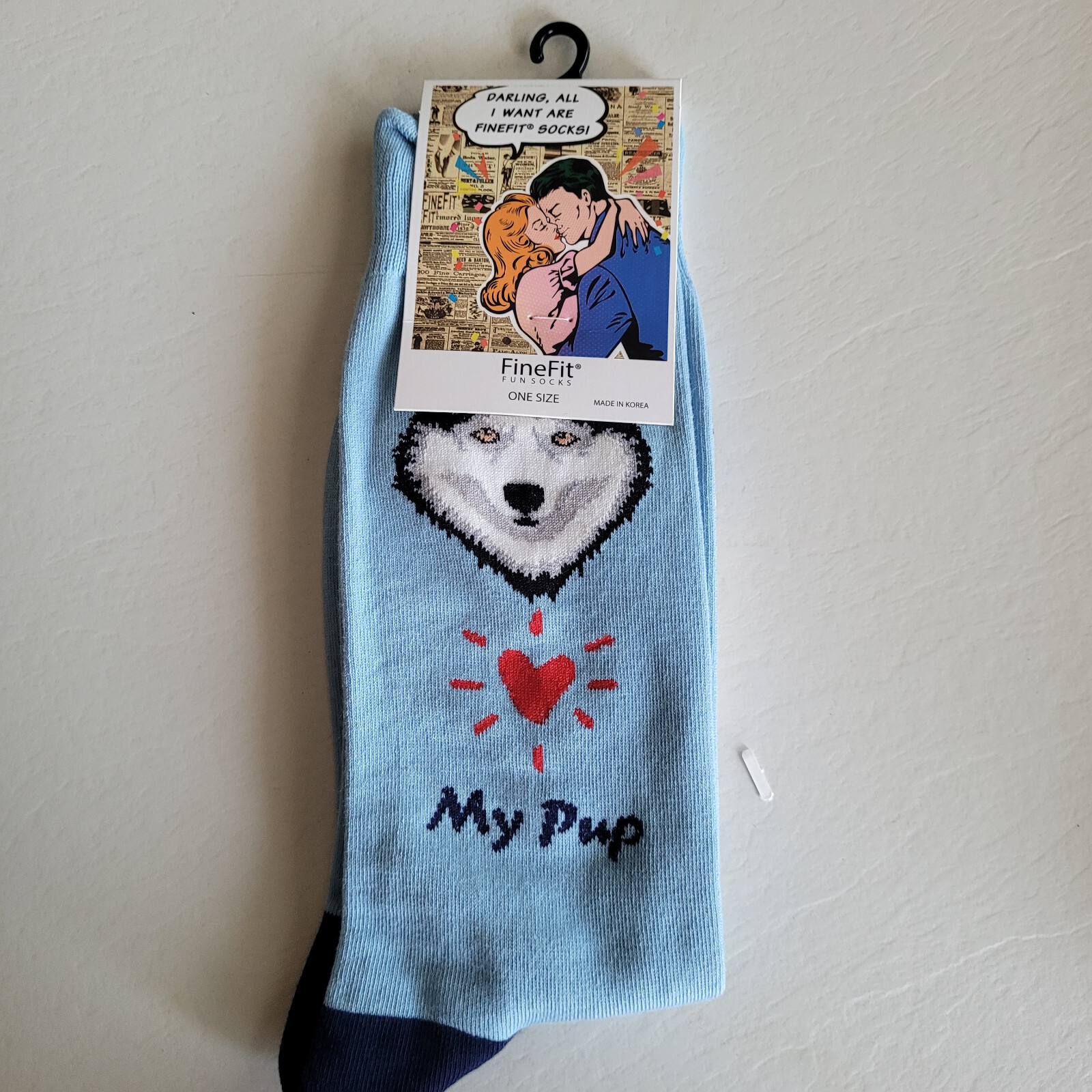 Siberian Husky Dog Socks Fun Novelty Dress Casual Unisex SOX FineFit One Size