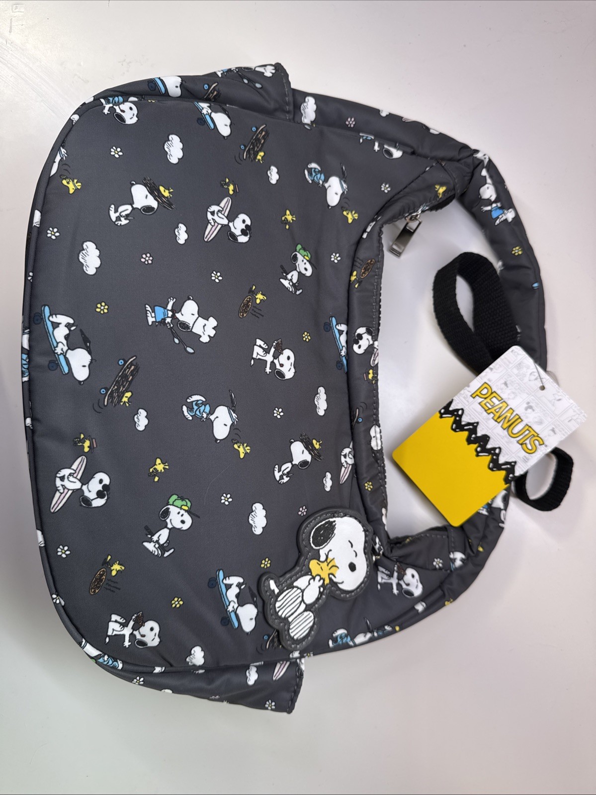 NEW Peanuts Snoopy & Woodstock Icons AOP Nylon Shoulder Bag