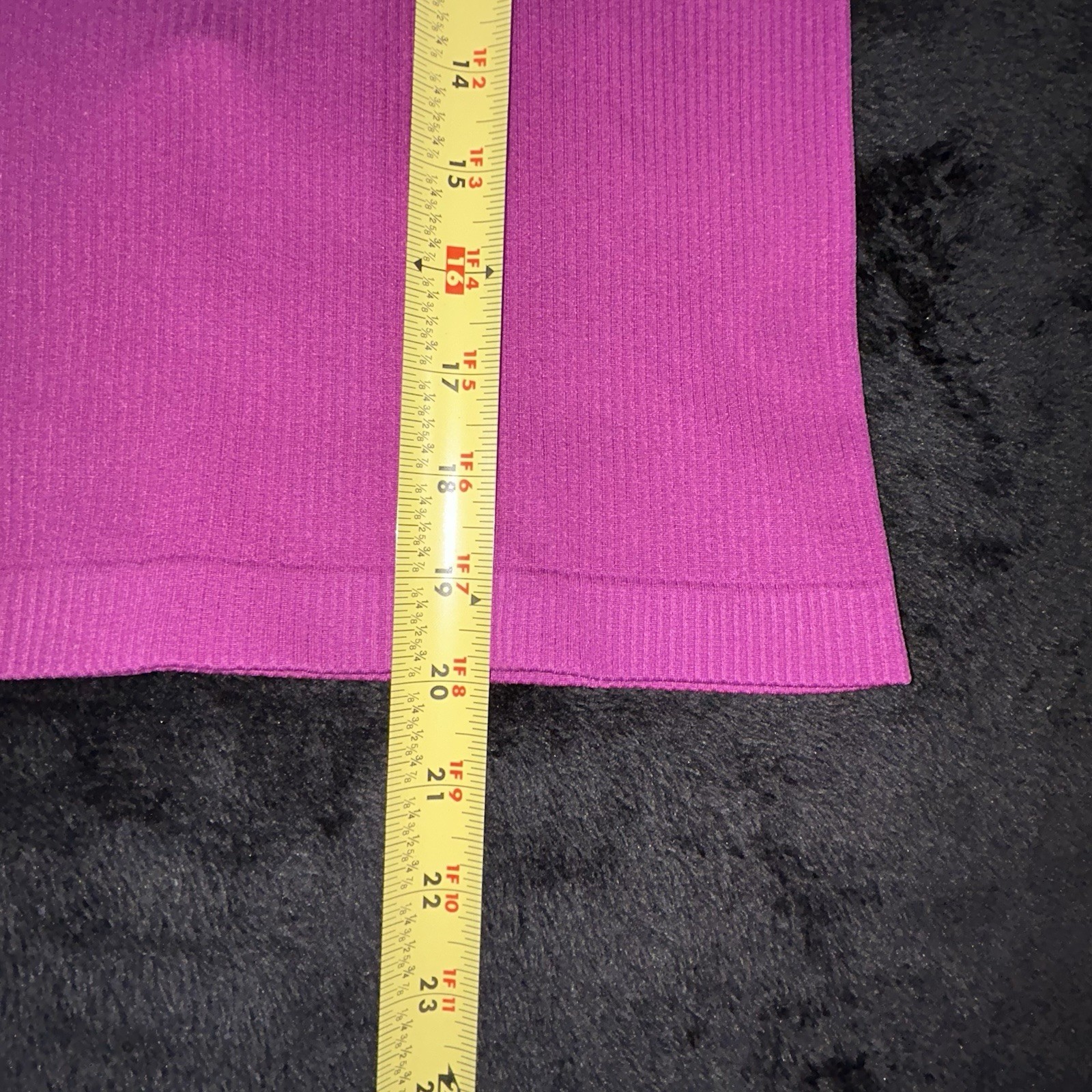 Liz & Sara Shirt Women’s M Magenta Ribbed Mock Turtle Neck 1/4 Zip Mid-Length