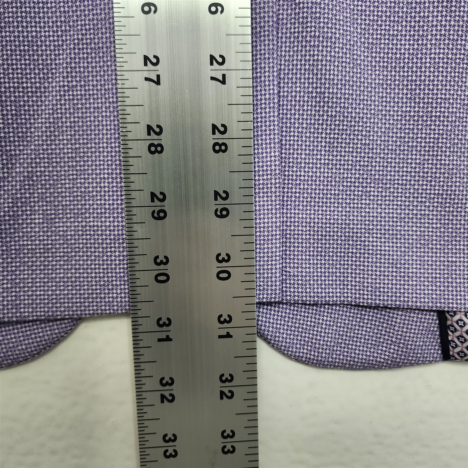 Stafford 52R Purple Micro Houndstooth Unstructured Soft Shoulder Blazer Jacket