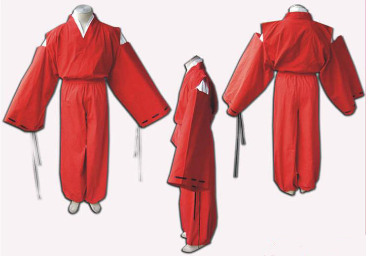 INUYASHA Half Demon Red Kimono Suit Outfit Adult Costume for Cosplay & Halloween