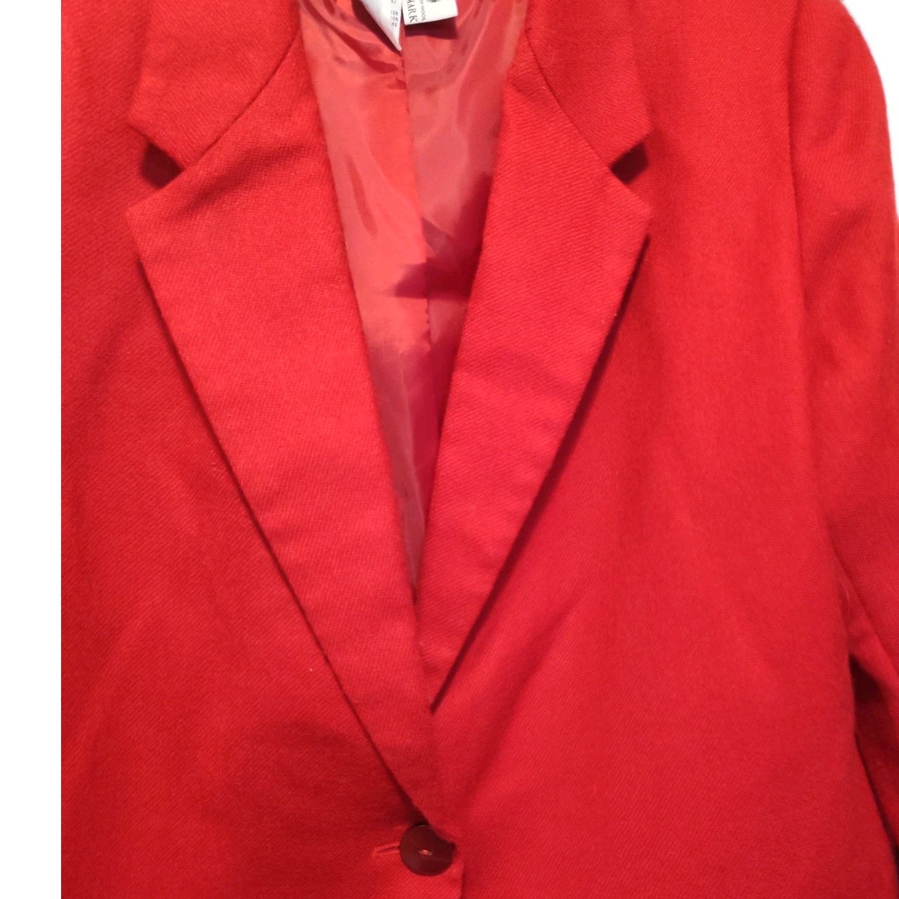 Vintage Sag Harbor 100% Wool 12 Petite Single Button Collared Lapel Blazer