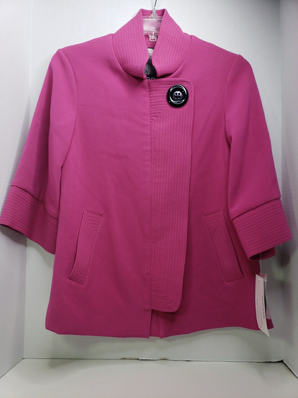 Pretty Kensie Jacket Women’s Pink Long Sleeve Zipper And Button Closure Size M