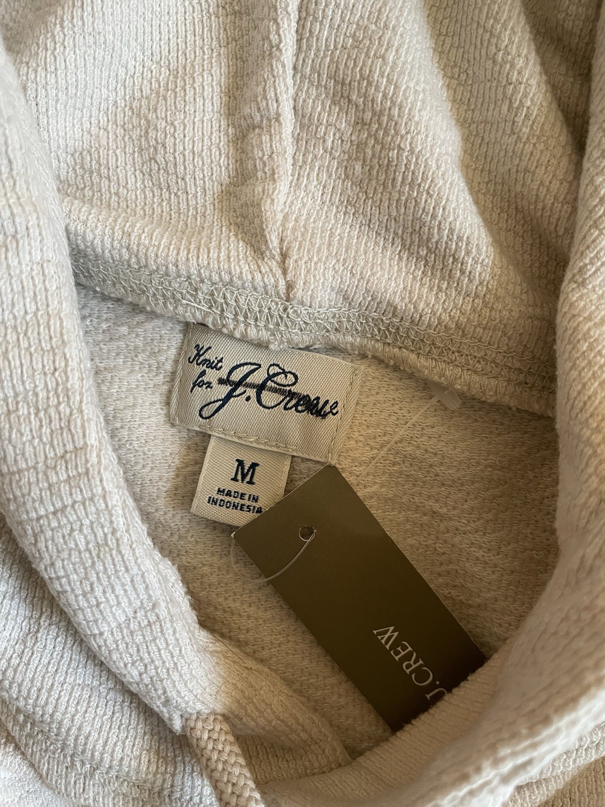 J. Crew Textured hooded sweater-tee in Bone Size M BZ311
