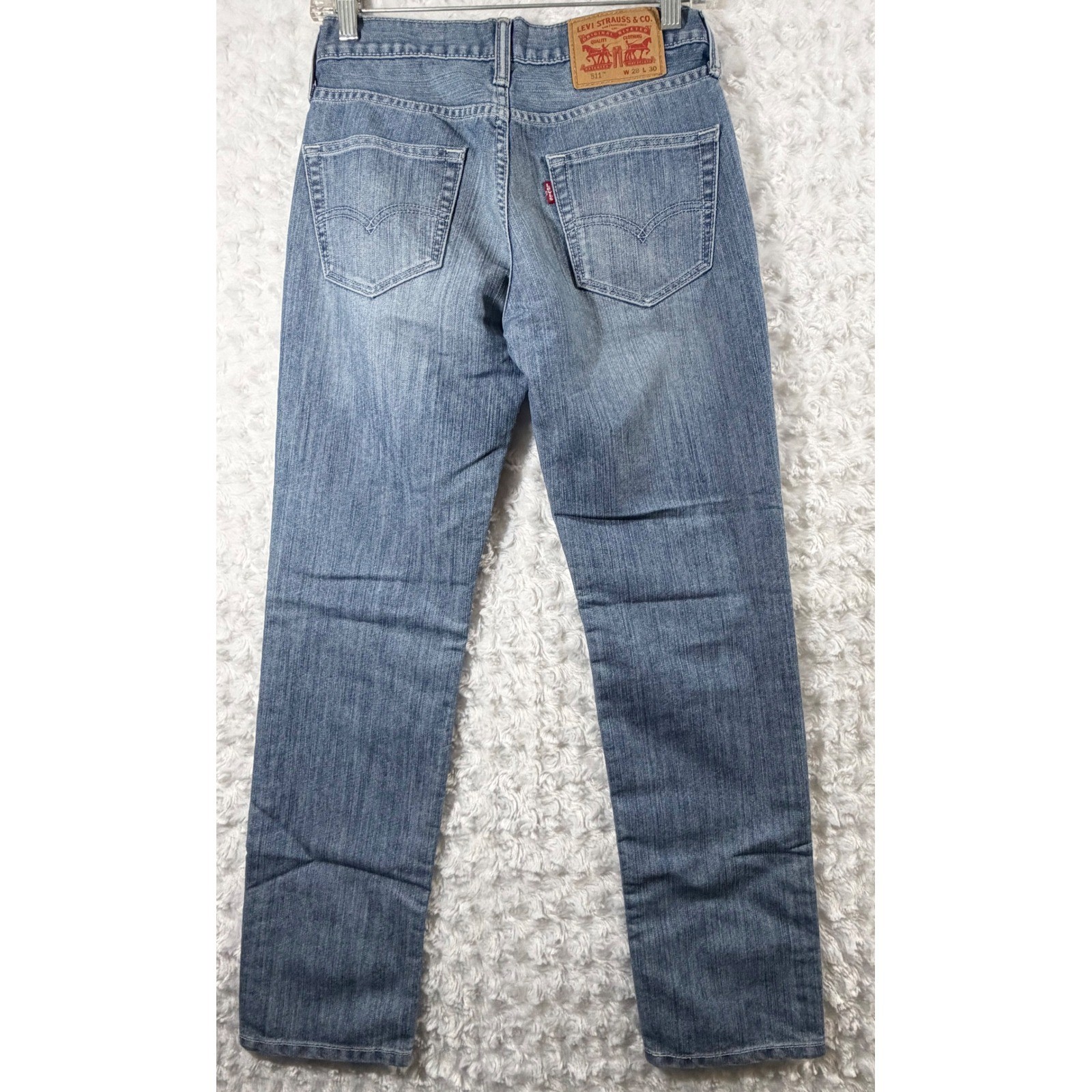 Levis 511 Slim Straight Fit Mens Medium Wash Denim Size 28×30 Jeans