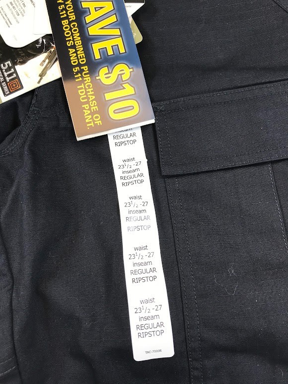 NWT 5.11 Tactical Men’s TDU Rip-Stop Poly/Cotton Navy Pants #74003, Size XS
