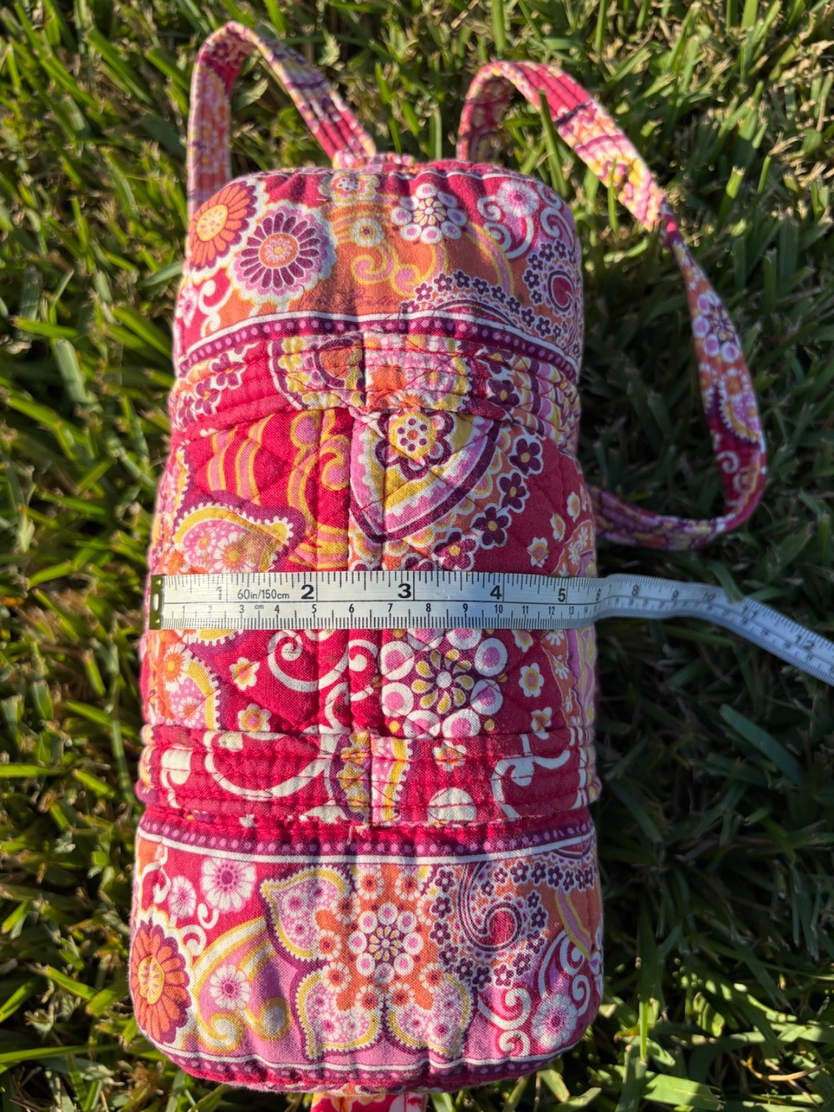 Vintage Vera Bradley Raspberry Fizz Mini Duffle Bag Retired Print
