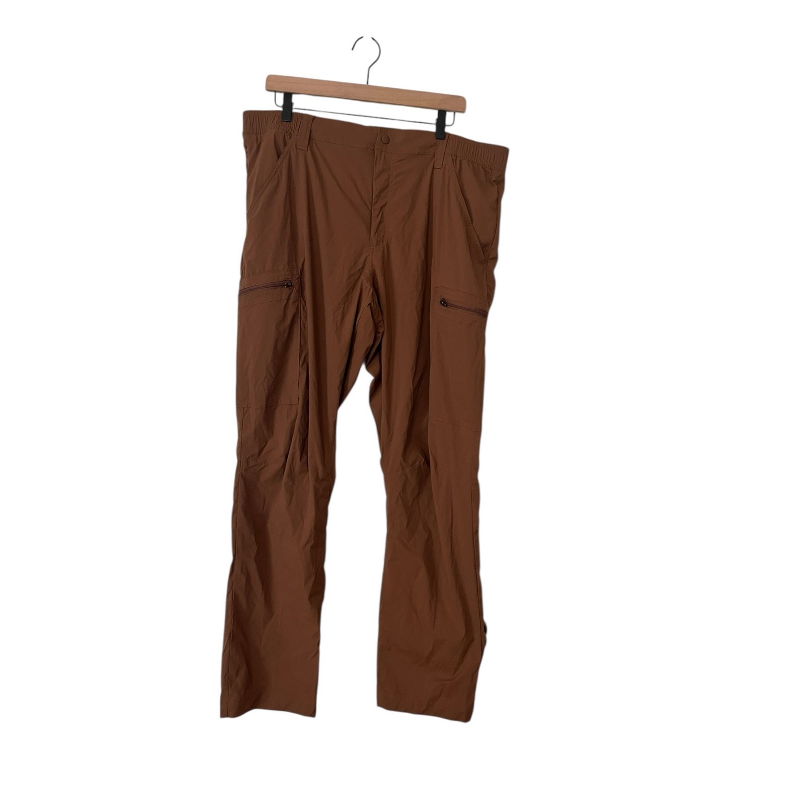 Lands End Mens Brown Nylon Blend Cargo Pants Size 38 Camping Outdoor Gorpcore