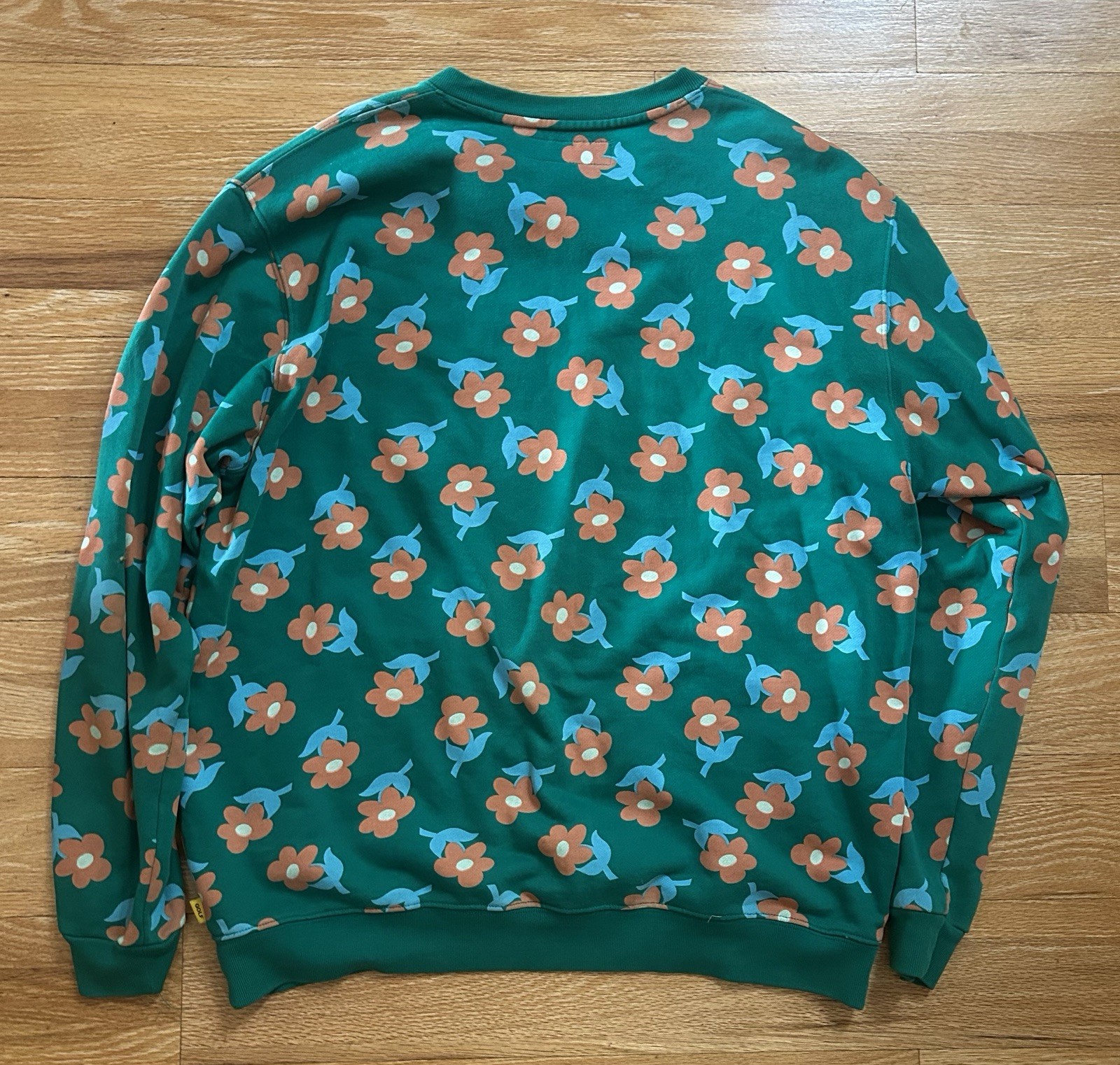 GOLF WANG FW 17 Green/Orange Find Some Time Crewneck Mens Large (READ DESC)