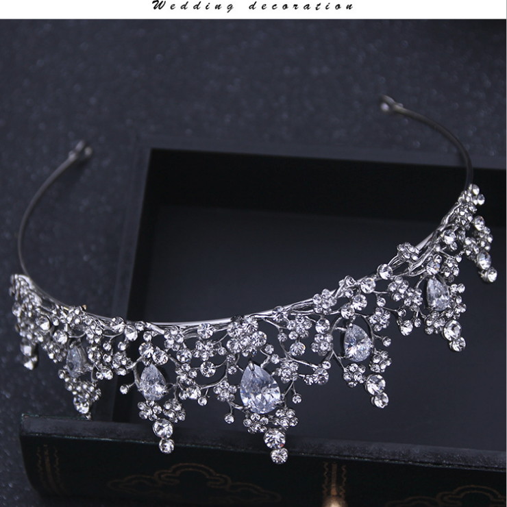 4cm Tall Twinkling CZ Crystal Wedding Bridal Party Pageant Prom Crown Tiara