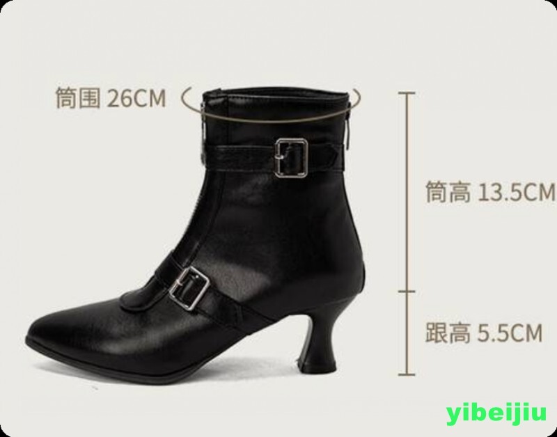 Belt Women’s Kitten Mid Heel Front Zipper Ankle Boots Shoes Cowgirl Denim Retro