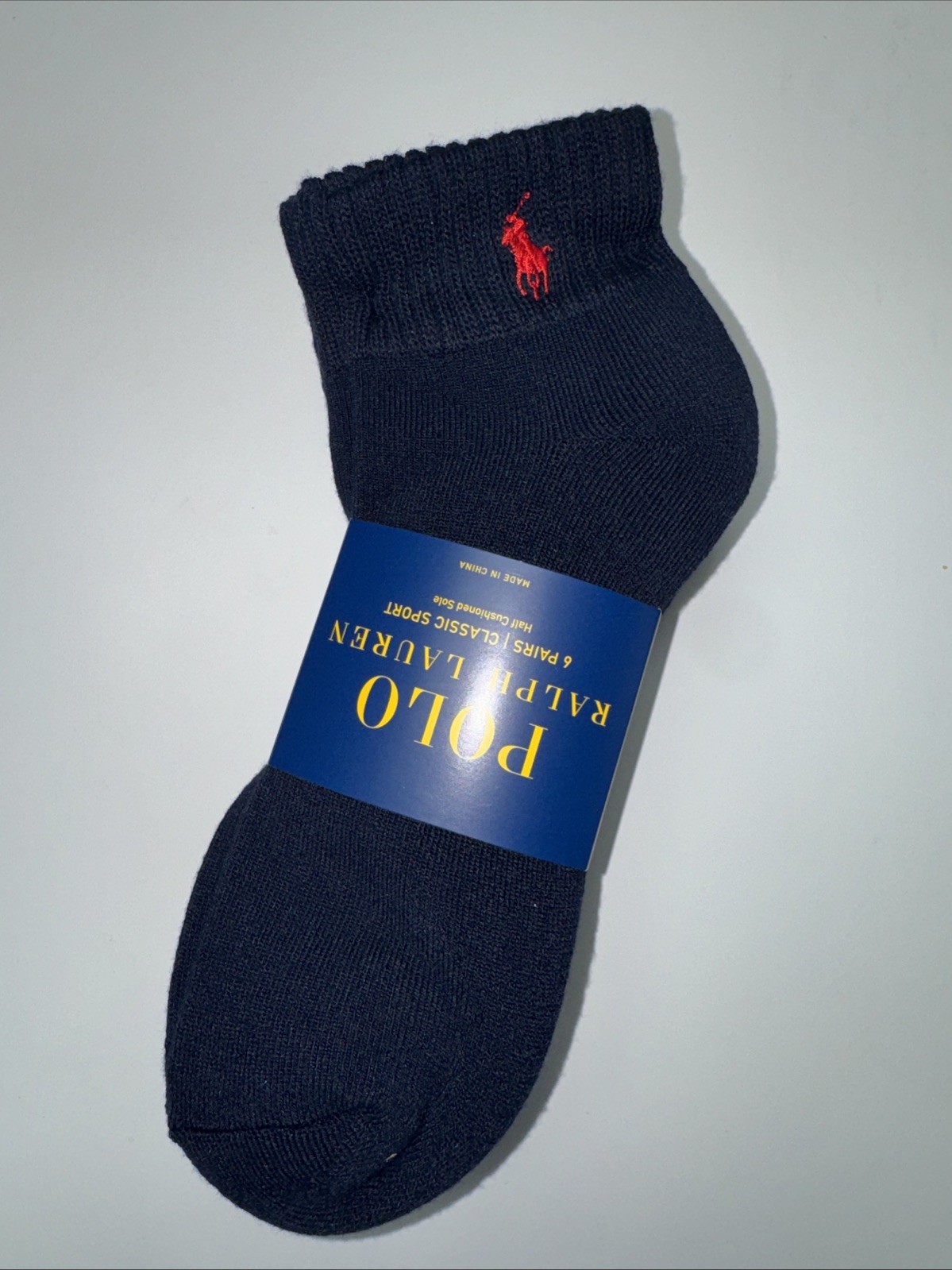 Polo Ralph Lauren Men’s Classic Sport Socks 6 Pairs Navy – FAST SHIP 10-13