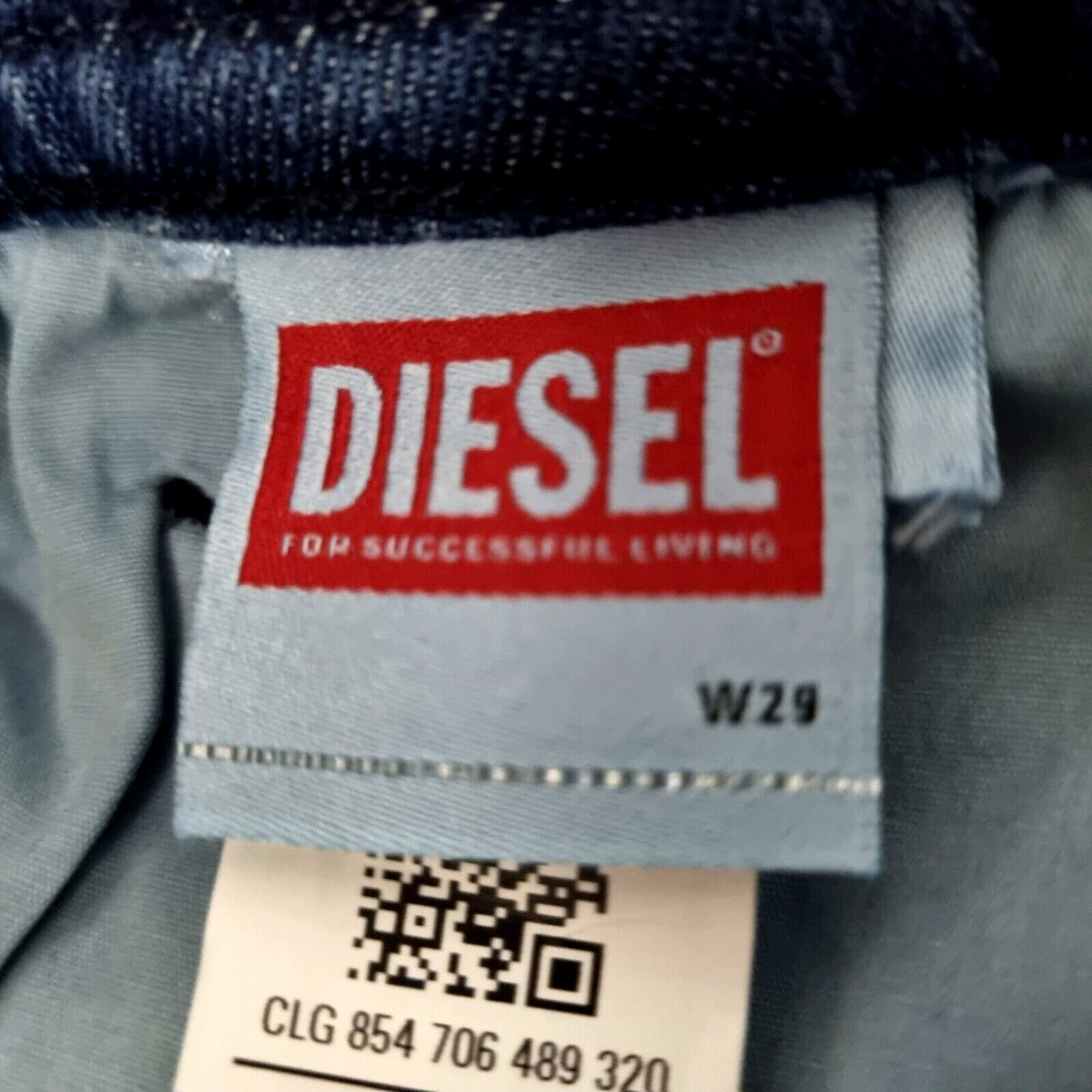 Diesel Men Jeans Sleenker 1979 Blue Denim Mid Rise Slim Leg Size 29 L30