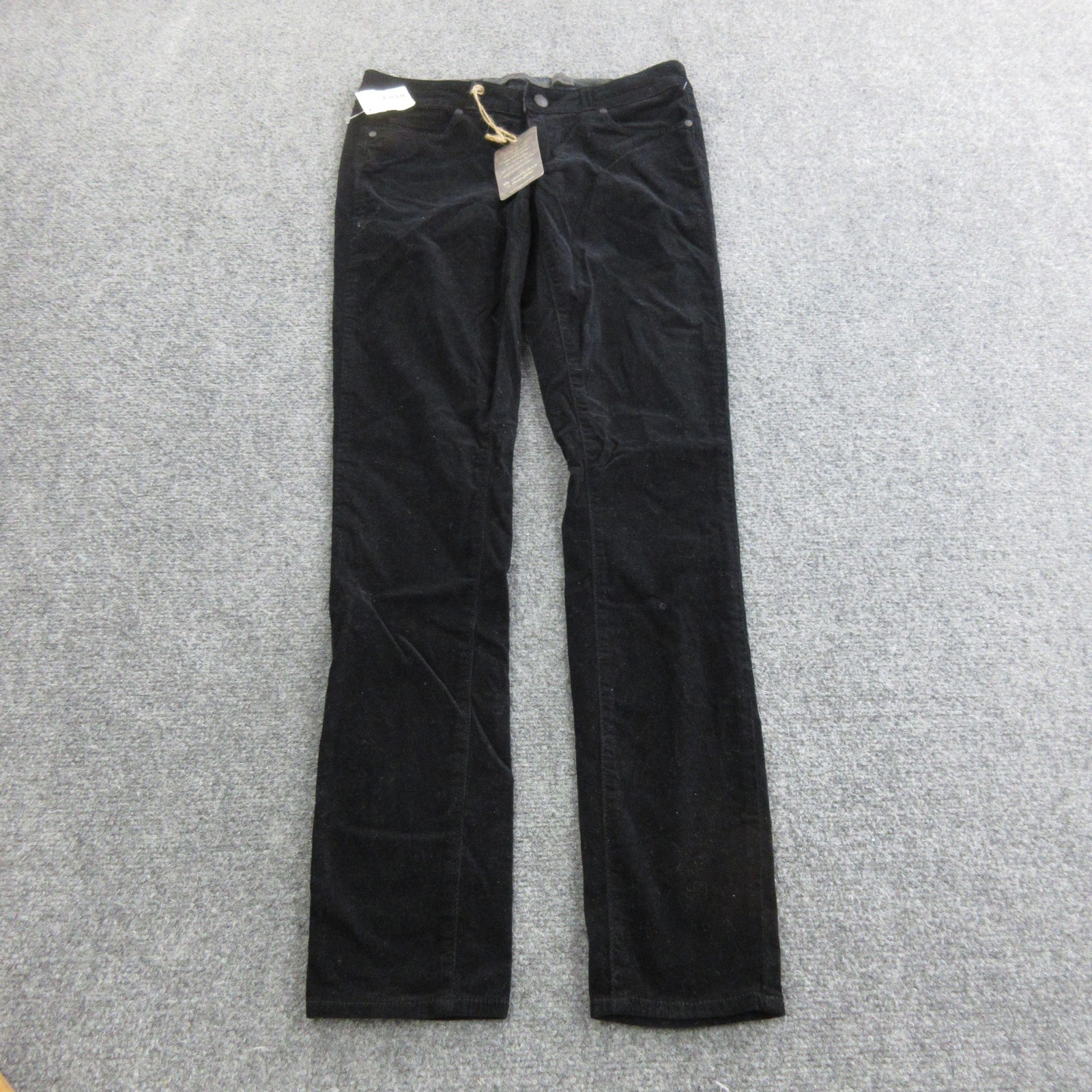 Paige Verdugo Jegging Jeans Womens 27 Black Dark Wash Mid Rise Skinny Corduroy