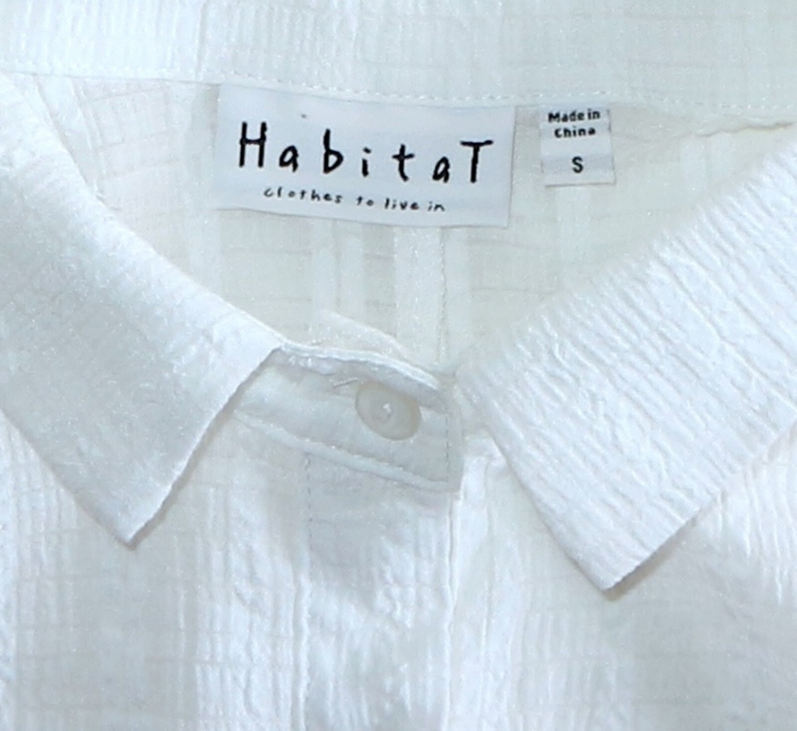HABITAT Semi-Sheer Trapeze Blse HiLo Hem 40 In Chest 28 to 32 In Long Sz S EXC
