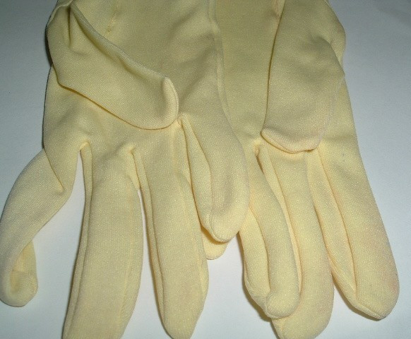 Vintage Retro Ladies Lemon Yellow Nylon Short Gloves Fits All