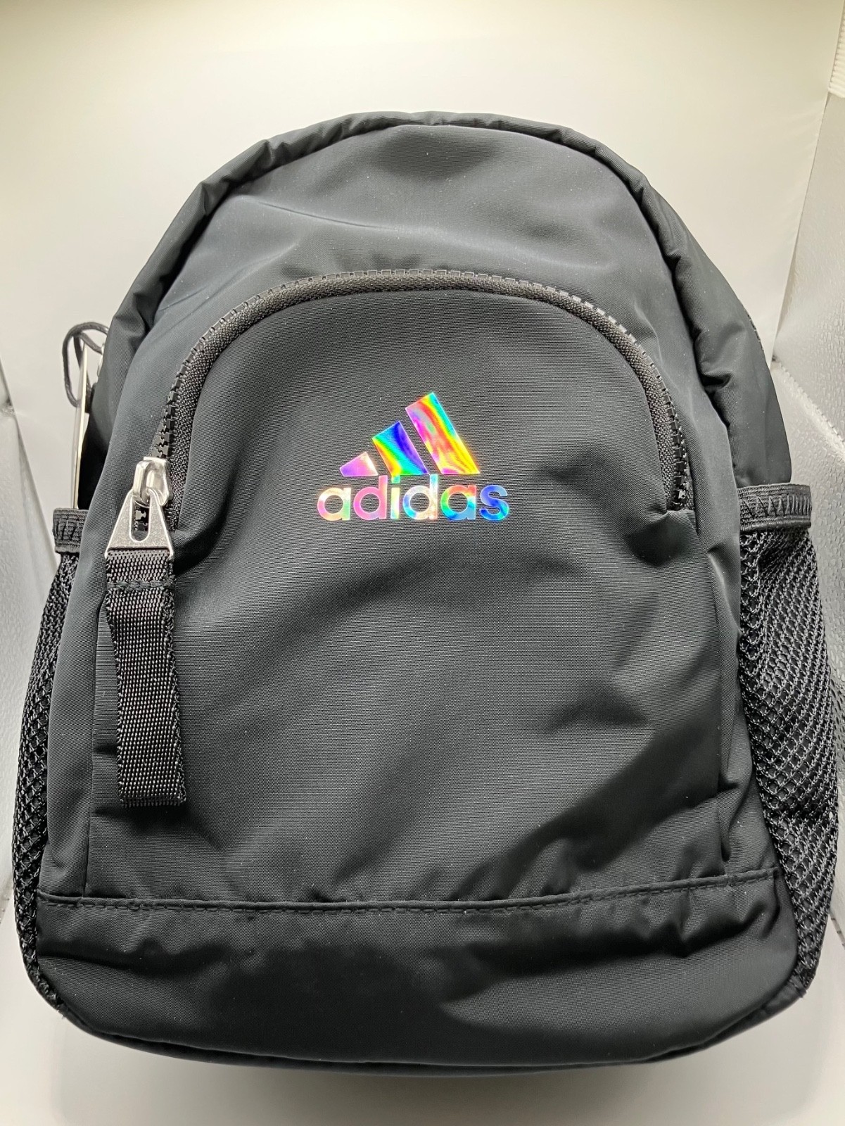 New Adidas Linear/ 3 Mini Backpack Black Bag New / Mesh Sides Withtags