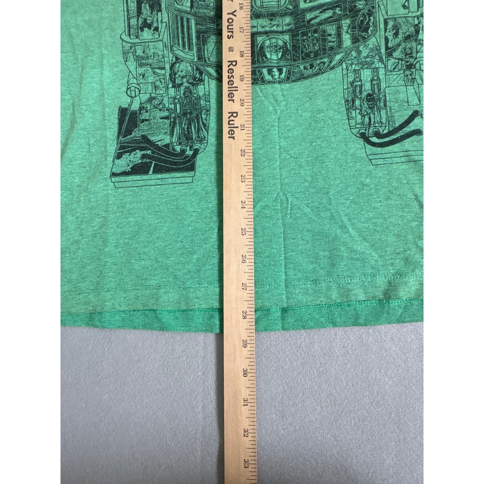 Star Wars R2-D2 Graphic T-Shirt Mens Large Fifth Sun Heather Green Short Sleeve