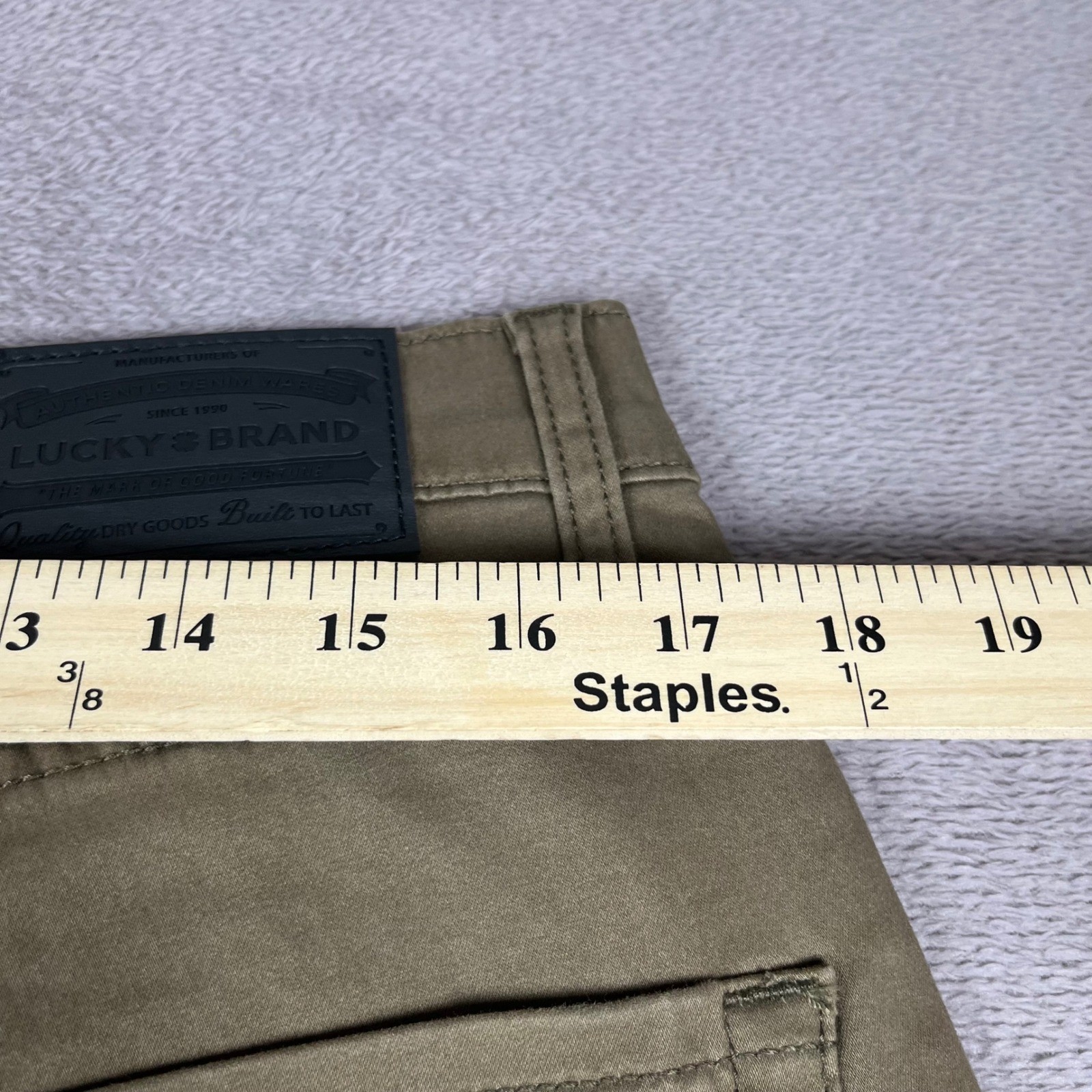 Lucky Brand 410 Athletic Straight Pants Mens 34×30 Olive Brown Advanced Stretch