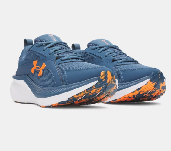 UA Charged+ Assert 11 Shoes Mens Wham Blue Solar Orange 6006723 498