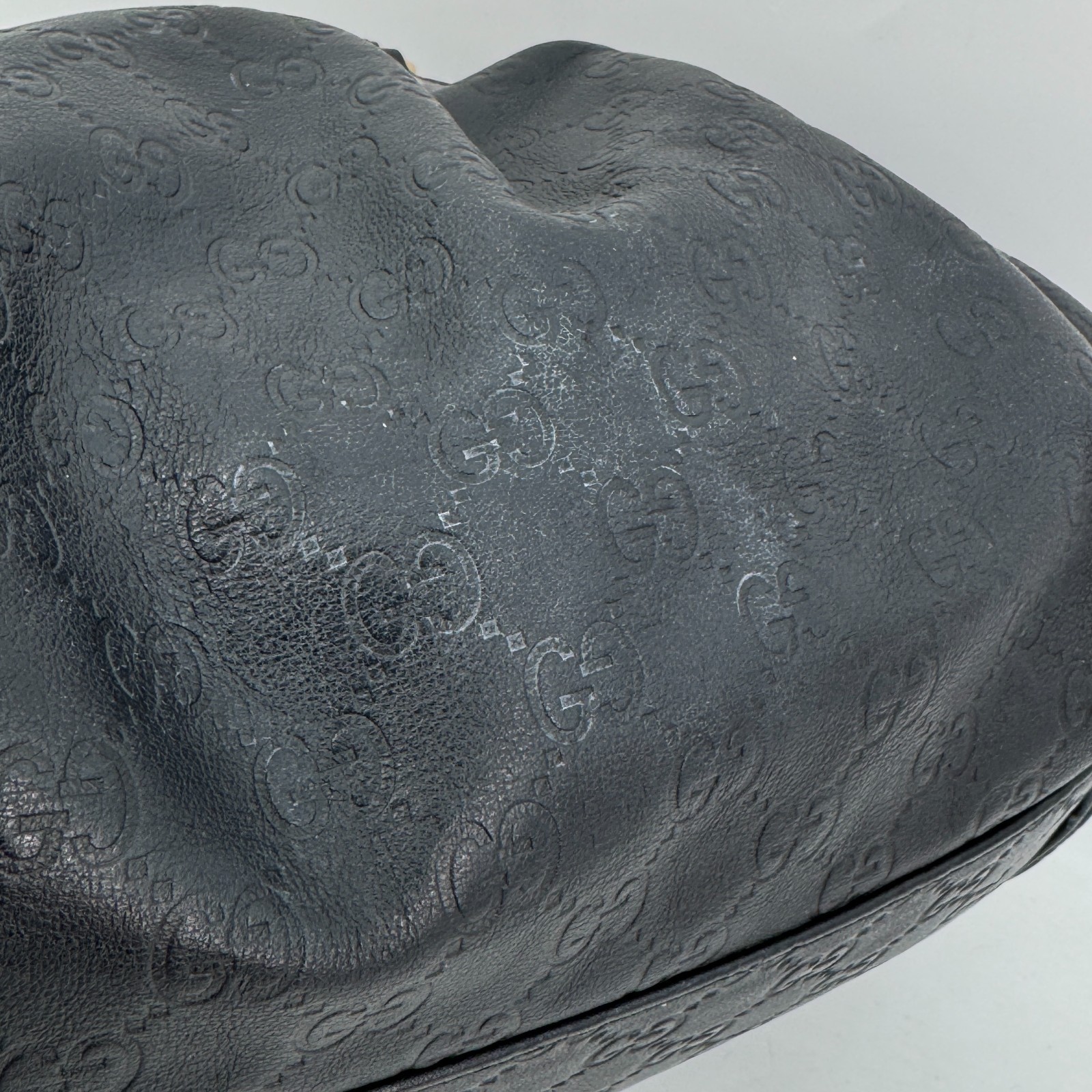 GUCCI Sukey Shoulder Bag Leather Black