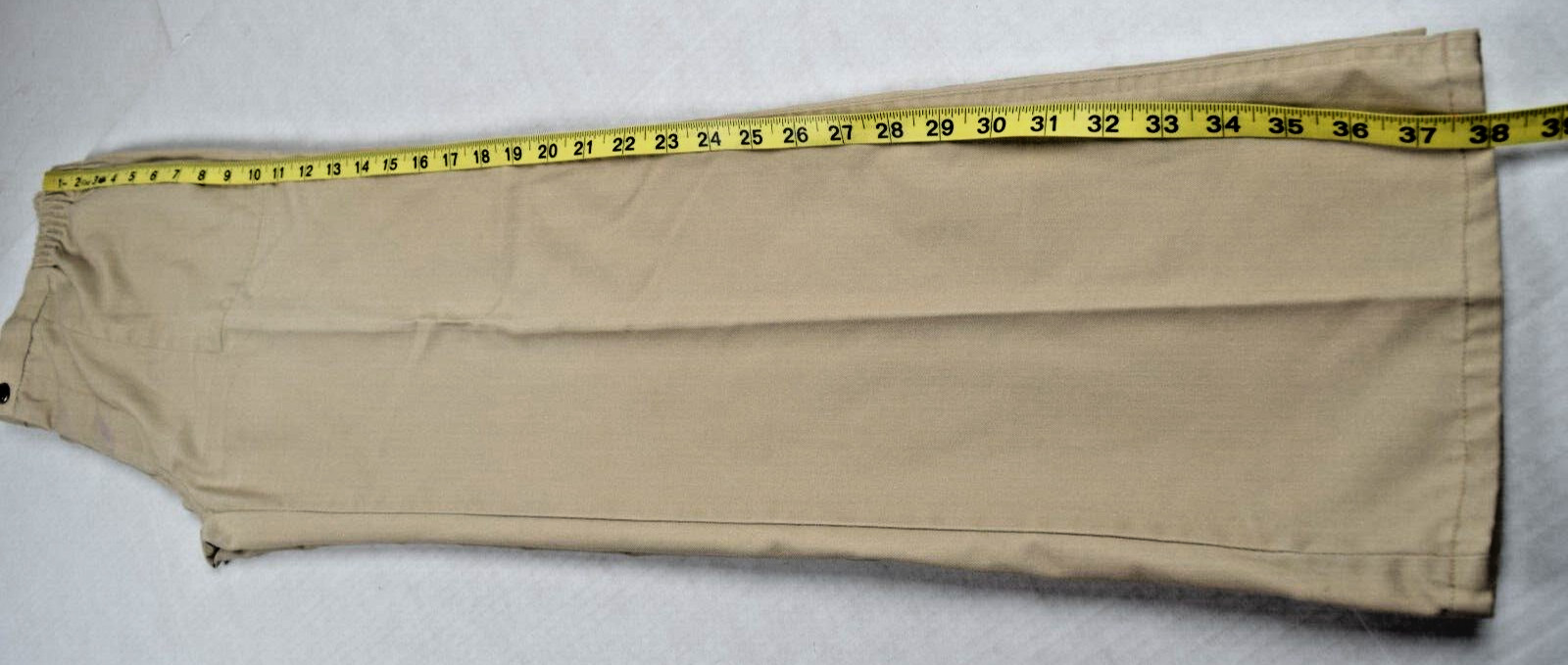 Vintage IZOD Lacoste Pants Size 18 70s Beige Straight Leg Blue Crocodile