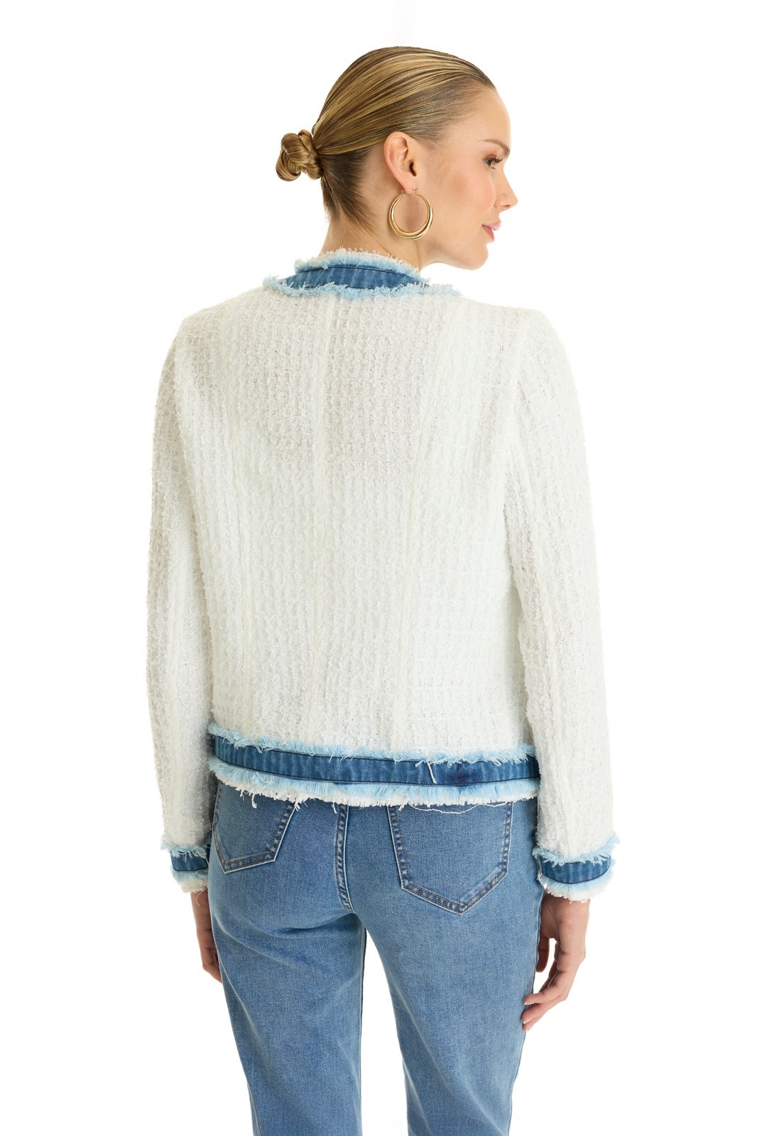 Julia Tweed Jacket Denim/White THE NOLI SHOP