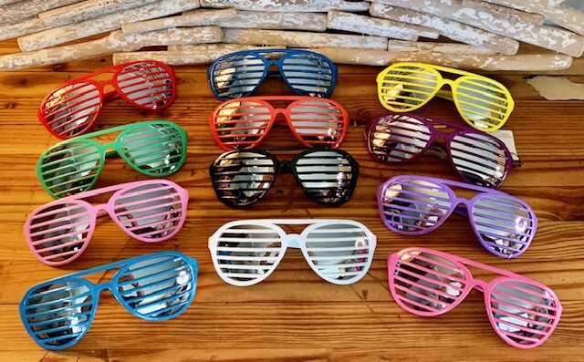 Retro-Style Mirrored Sunglasses w/ Shutter Shade. Choose Your Color!