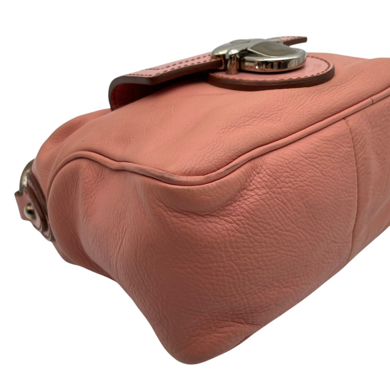 Authentic MARC JACOBS Leather Mini Handbag Pink Push Lock Compact Bag Women