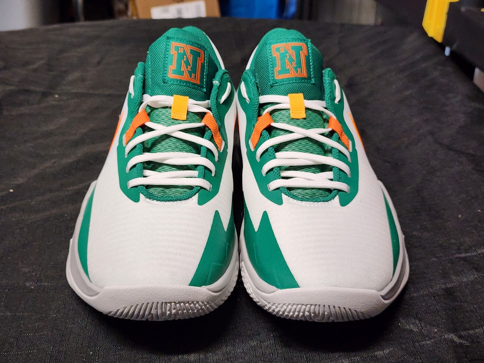 Nike Precision 6 Malachite Safety Orange DD9535-103 White Green Men’s Sneaker
