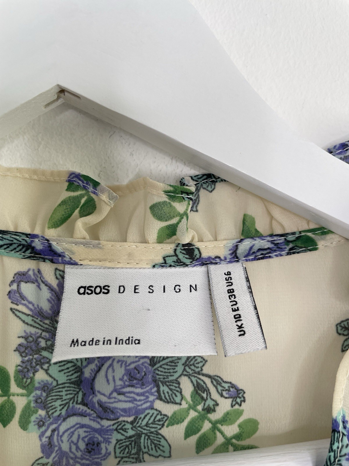 NWOT Asos Design Floral Smocked Midi Dress Cottagecore Boho Wedding Guest 10