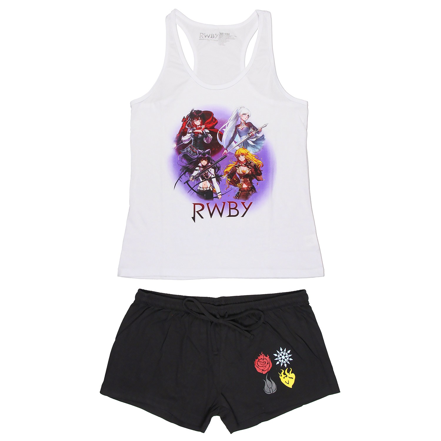 RWBY Womens’ Ruby Anime Character Design Tank And Shorts Lounge Sleep Set