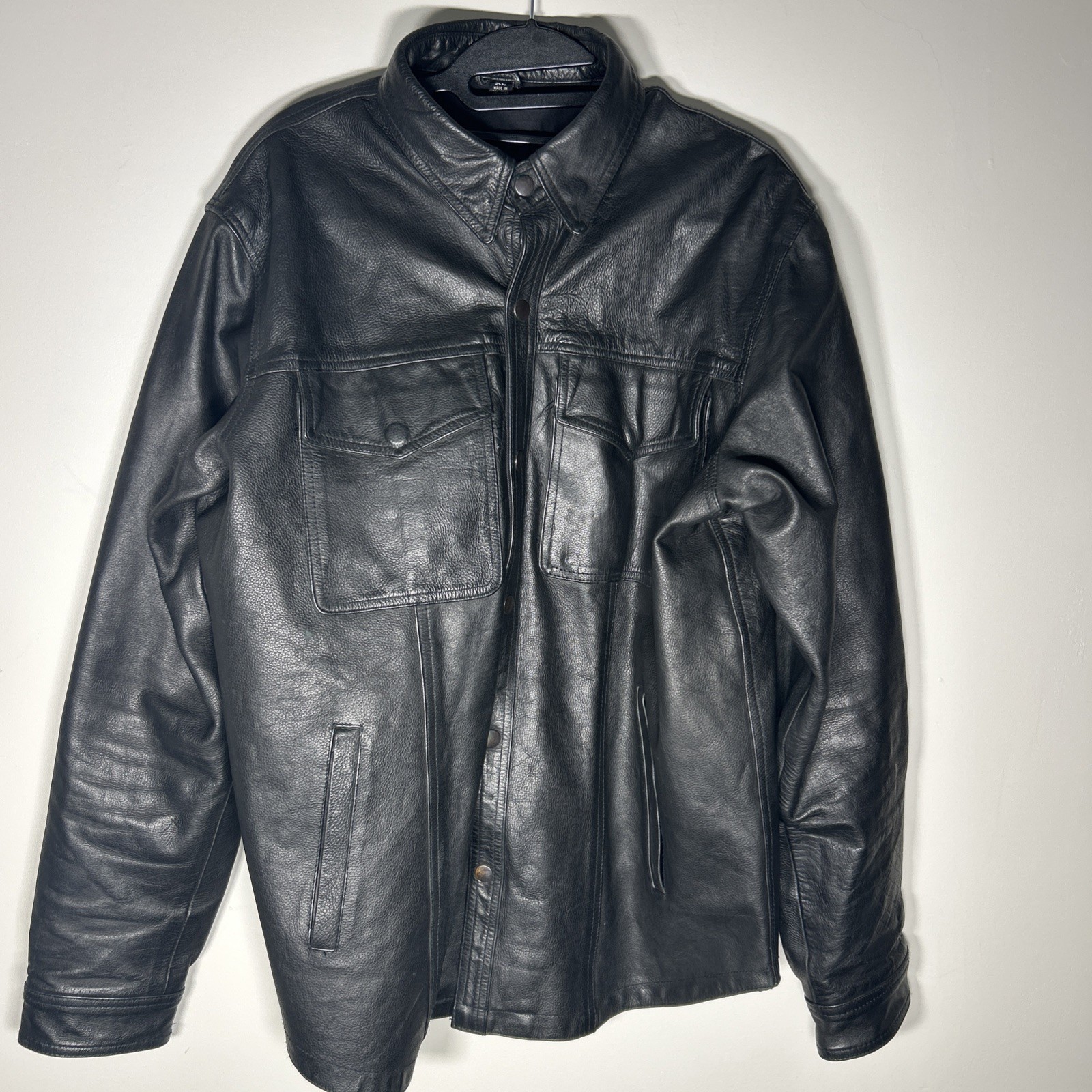 Vintage Men’s Genuine Leather Jacket (XL ~ Fits Like L) Name of Quality Products