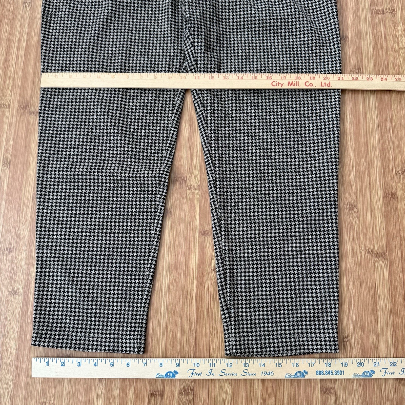 Todd Snyder Wool Blend Trouser Men Large 35×29 Houndstooth Brown Drawstring Pant