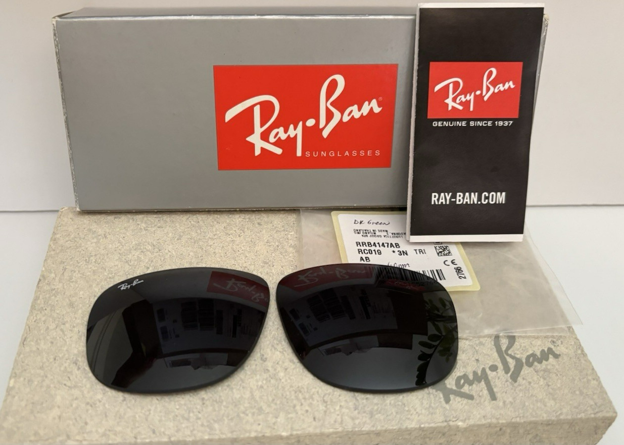Ray Ban RB4147 Boyfriend Replacement Lens Dark Green 60mm Pair Genuine NWT