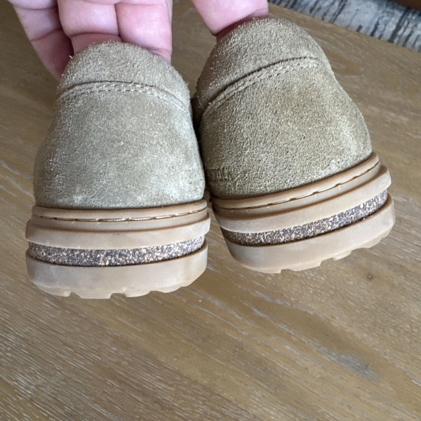 NWOB Birkenstock Callan Taupe Suede Slip On Loafers Sneakers W9 – M7 Comfort