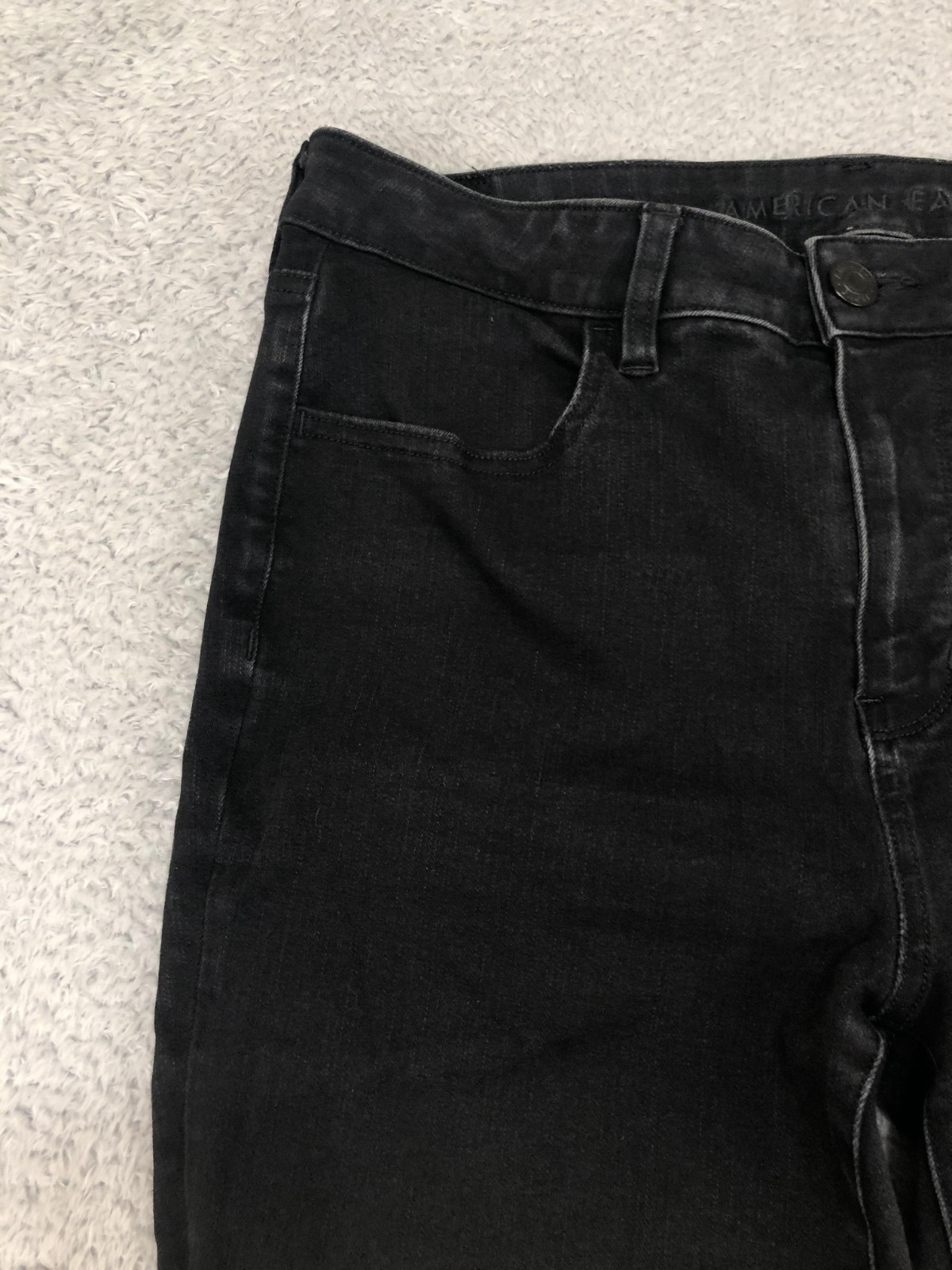 American Eagle Jeans Womens Size 12 (31×27) Black Hi Rise Jegging