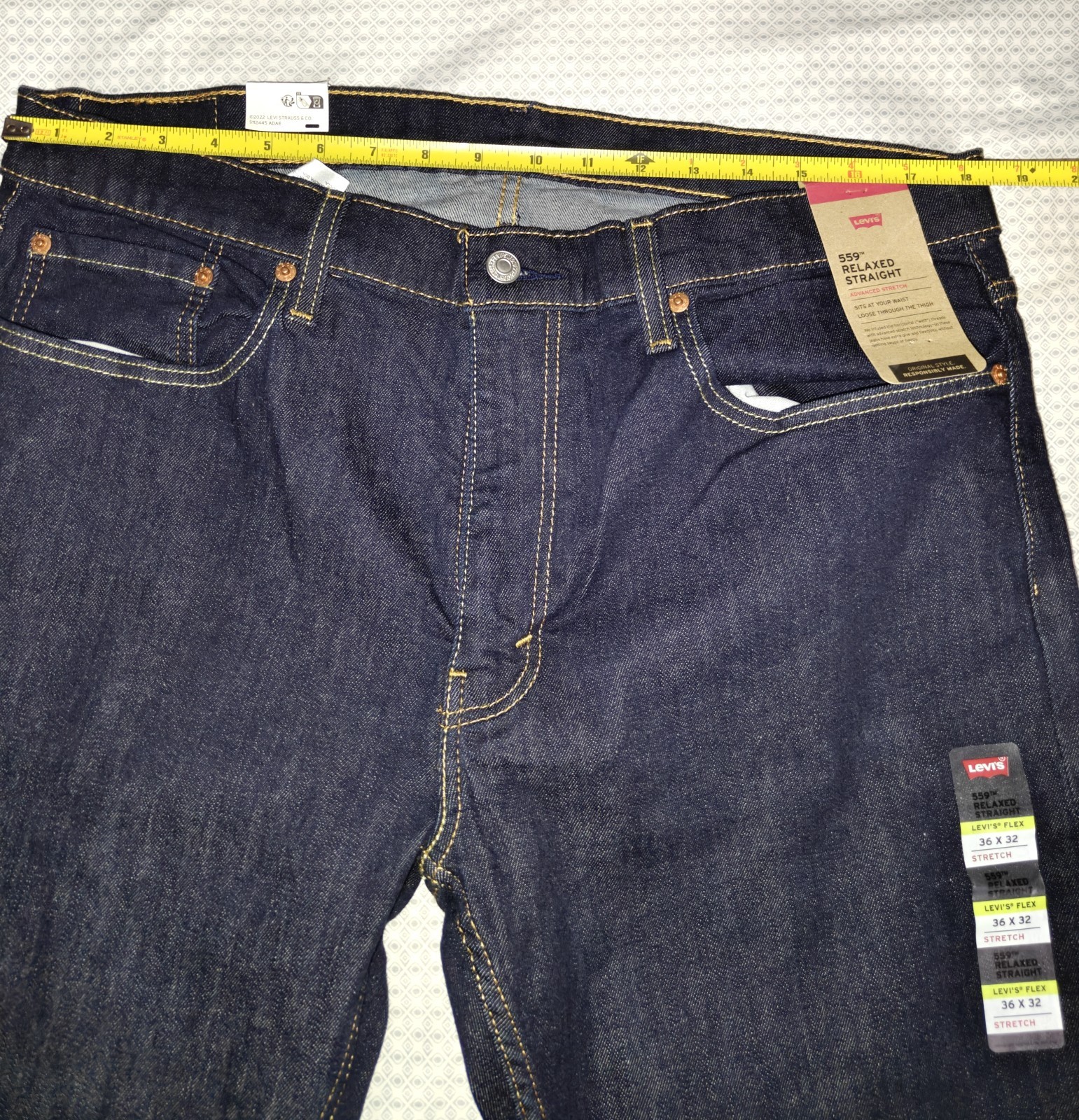 Levi’s Men’s 559 Relaxed Straight Jeans 36×32 Cleaner – Dark Indigo