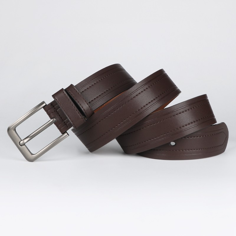 Men’s Belt Full Grain Leather Classic pin-buckle belt for Men