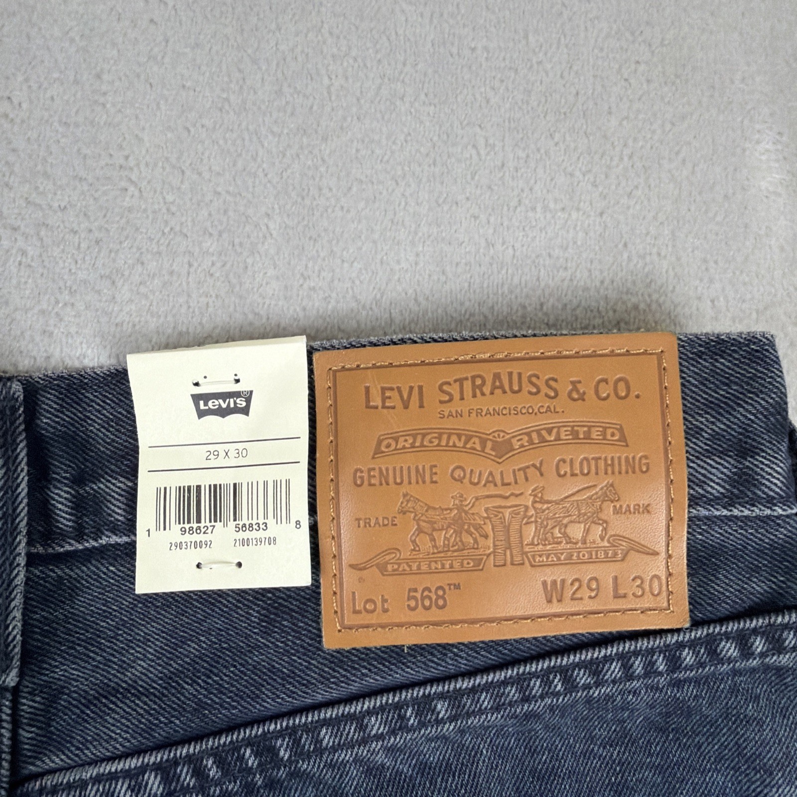 Levi’s 568 Premium Jeans Men’s Size 29×30 Loose Straight Blue Denim Cotton