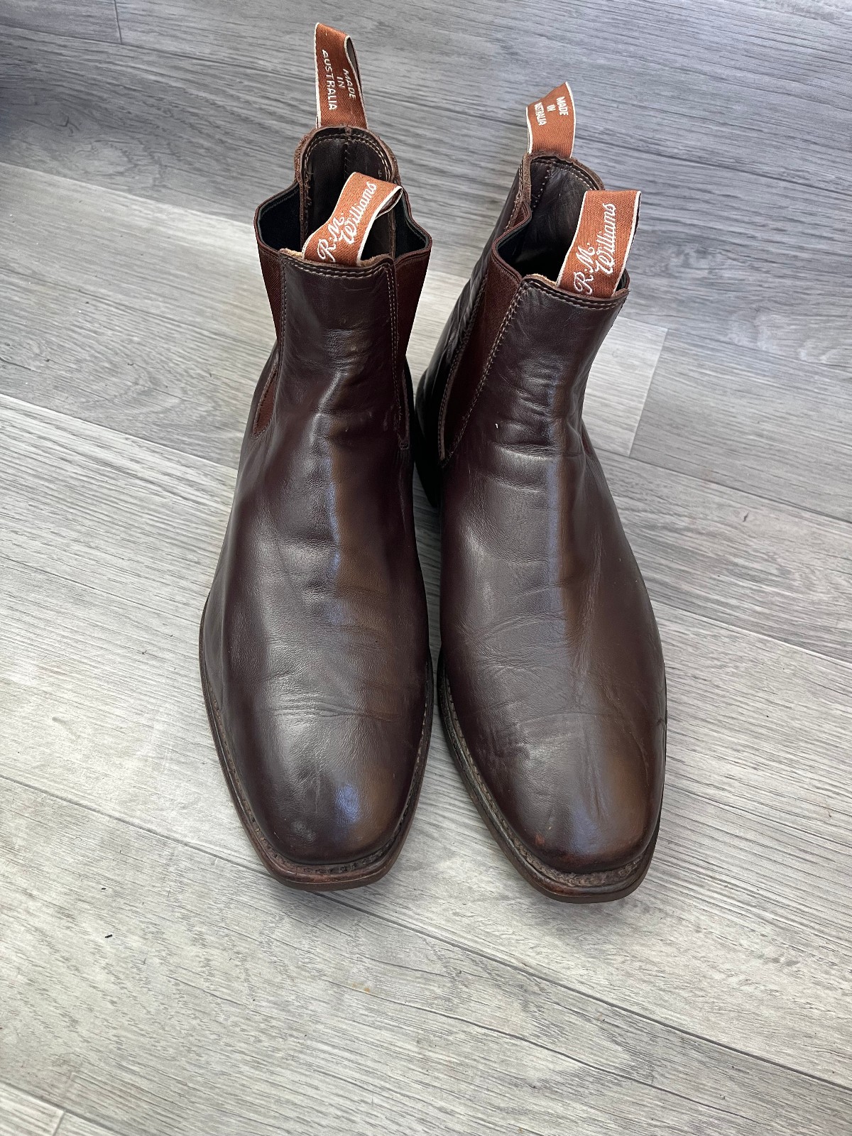R.M.Williams chelsea brown leather boots sz uk 9 US 10