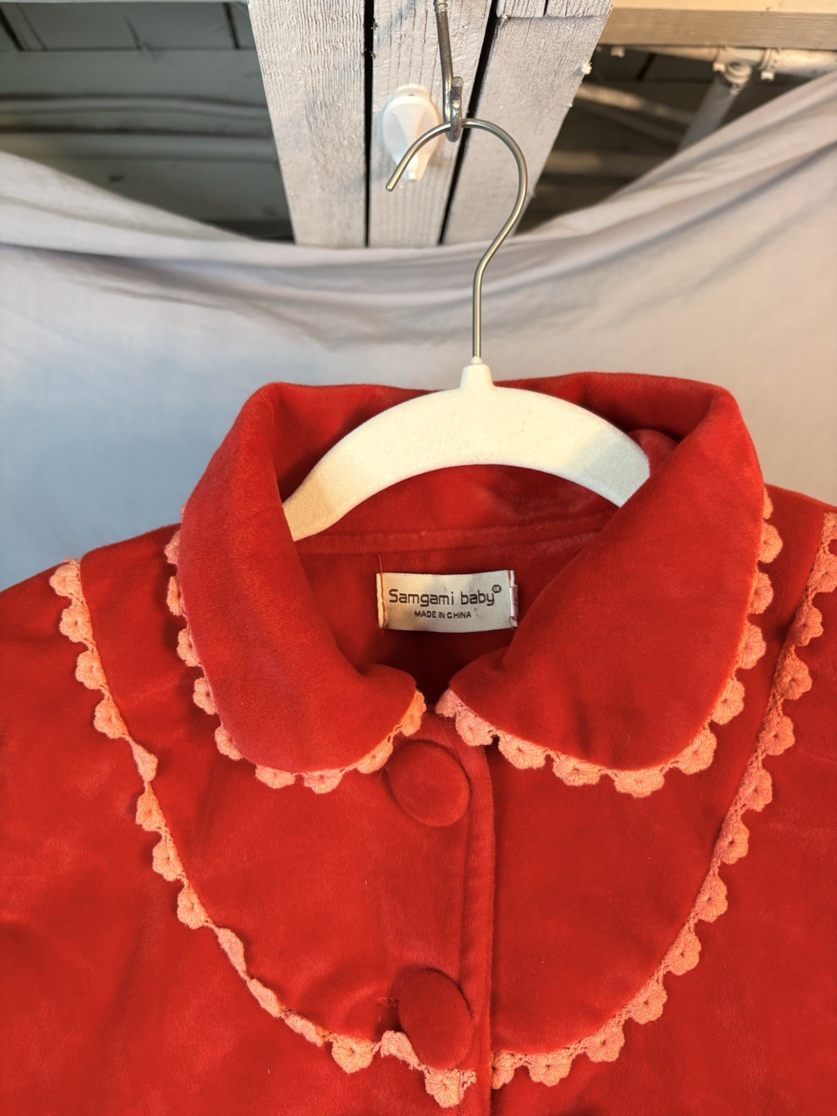 Samgami Baby Red Velvet Coat Size 24 Months