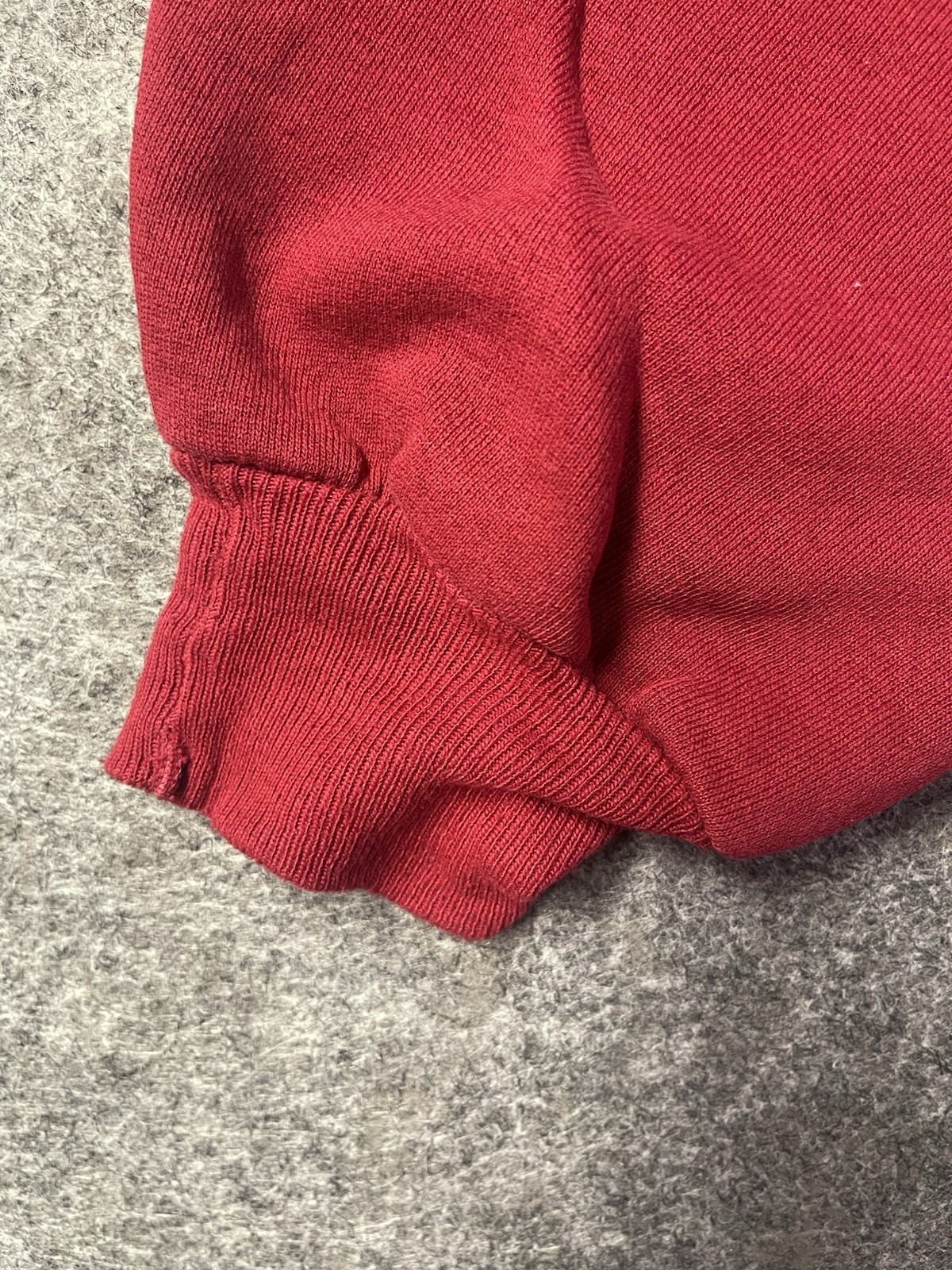 Vintage Russell Athletic Mens Large Blank Crewneck Sweatshirt Red 90s Logo USA L