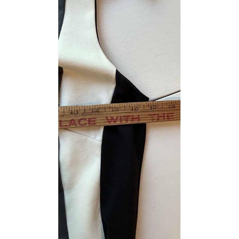 Boden Sheath Dress Black Gray White Colorblock Sleeveless Stretch Career 8L 8